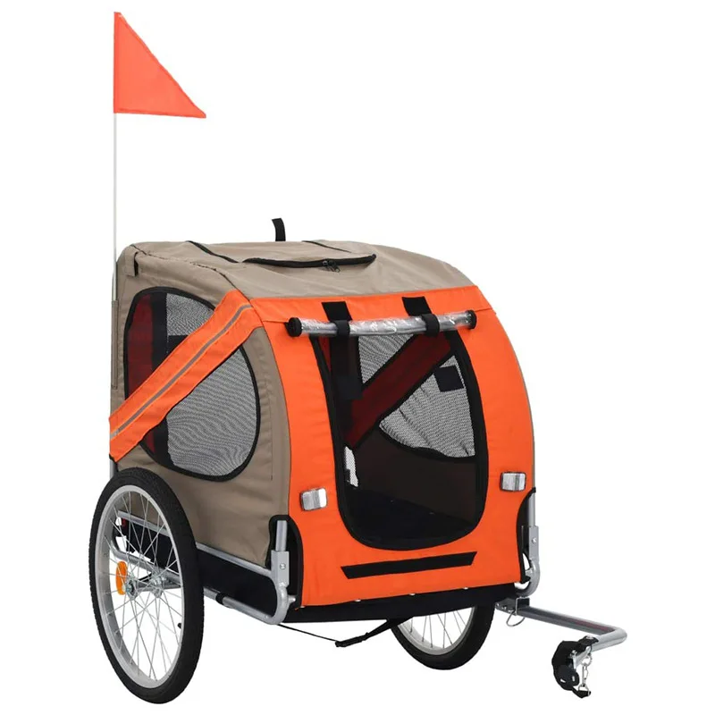 

Pet Bicycle Trailer Foldable Cat and Dog Cart Outdoor Camping Luggage Trailer Pet Trolley Small Animal Carrier