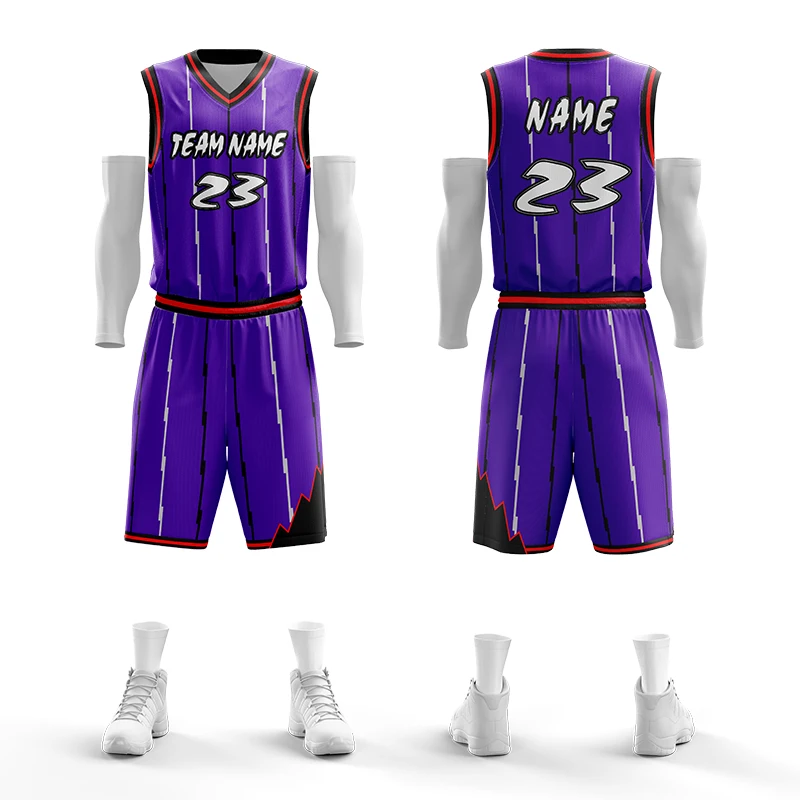 

Basketball Jersey Kids Sublimation Print Logo Basketball T-shirts Men 22-23 Purple Basketball Clothing Custom Basketball Jerseys