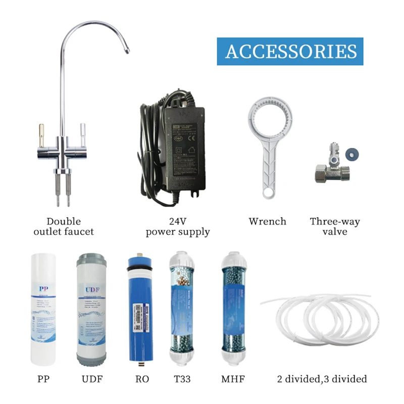 CAMAZ 5 Stage 600 GPD Hydrogen Water Purifier Home Use Under Sink Reverse Osmosis System Water Filter or Purifier
