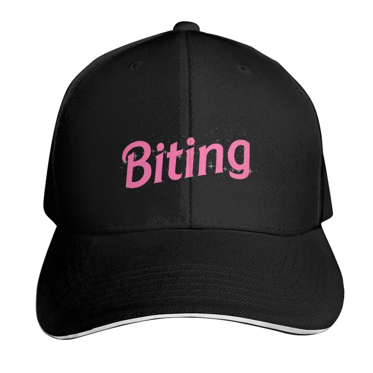 Biting Baseball Cap Strapback Dad Hat Six Panel Structured Crown Sun Protection UPF 50+
