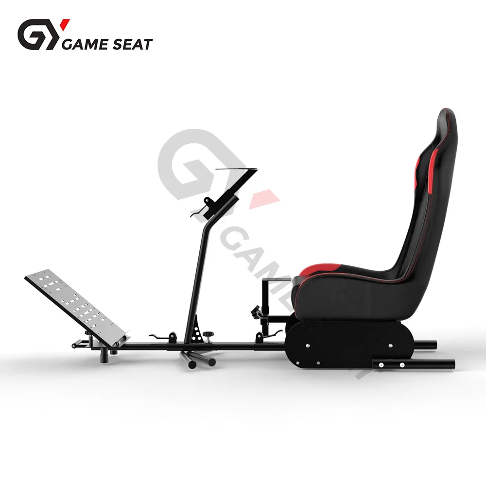 GY041 Car Simulator Seat Pedals Shifter Simulated Steering Race Play Game Cockpit SIM Racing view 6