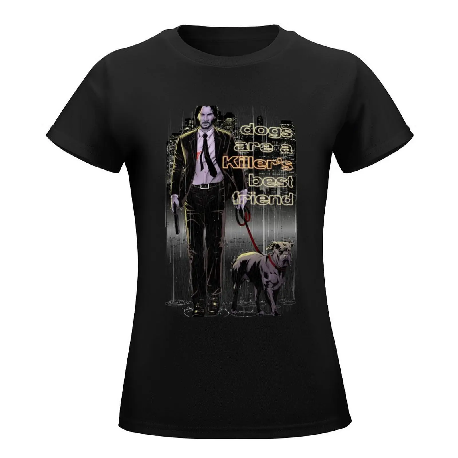 John wick T-Shirt summer top anime Women's t-shirt