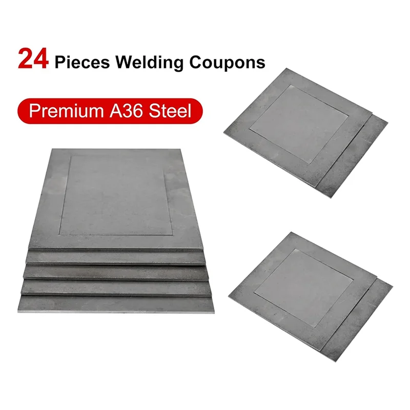 T98C-Welding Practice Kit,24-Piece 3X5in Welding Coupons For MIG,Suitable For Welding Practice And Improving Welding Skills