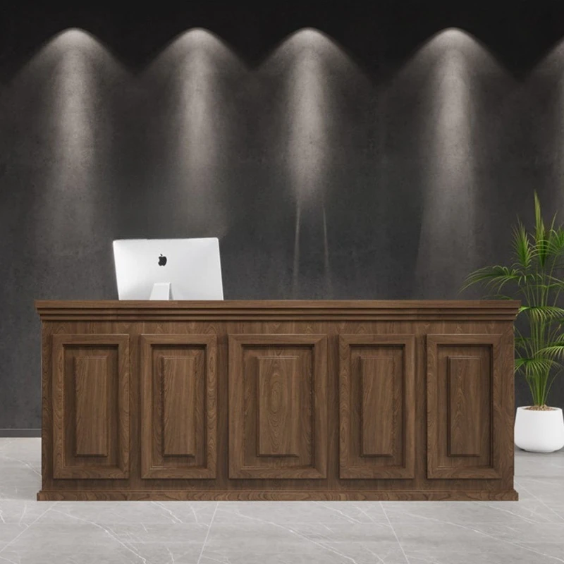 

Simple Retro Reception Desks Clothing Store Beauty Salon Reception Desks Office Furniture Sportello Di Ricevimento ZY40JDT