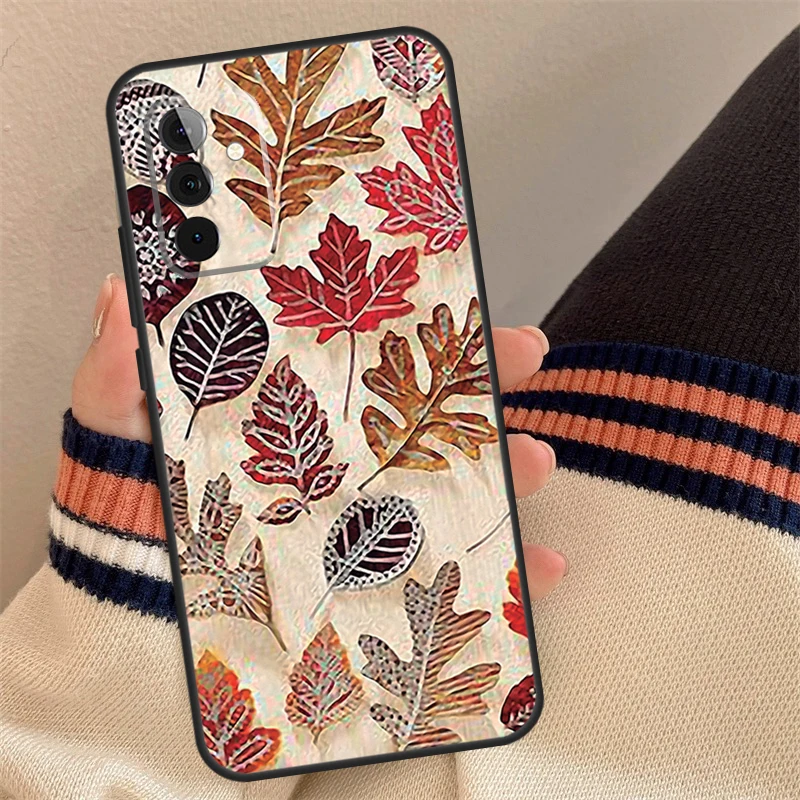 حافظة أوراق الخريف الملونة لهاتف سامسونج جالاكسي A55 A35 A33 A53 A13 A23 A17 A06 A16 A56 A36 A54 A34 A14 A52 A32 A15 #3