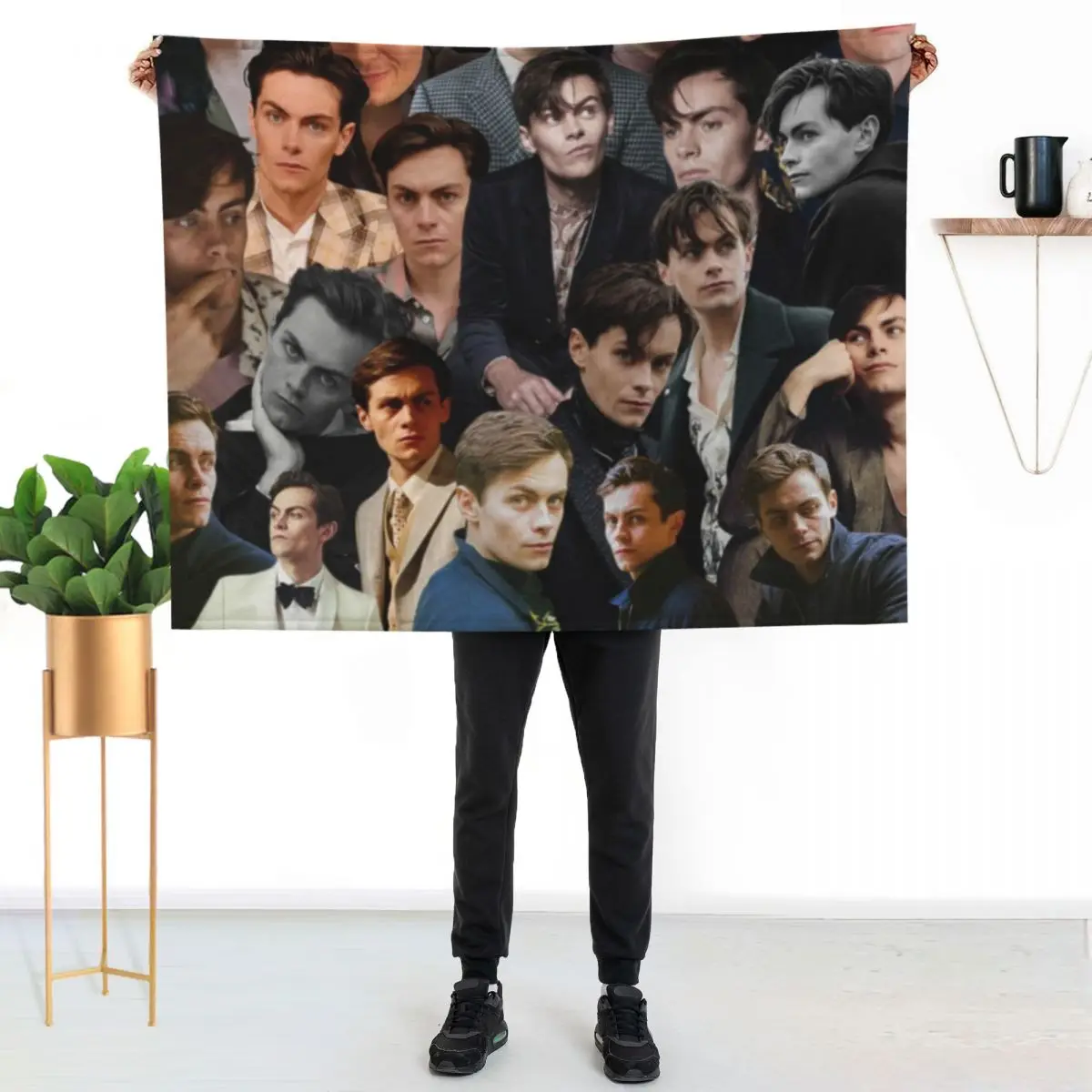 Freddy Carter photo collage Throw Blanket couch cozy soft plush fuzzy picnic outdoor blanket