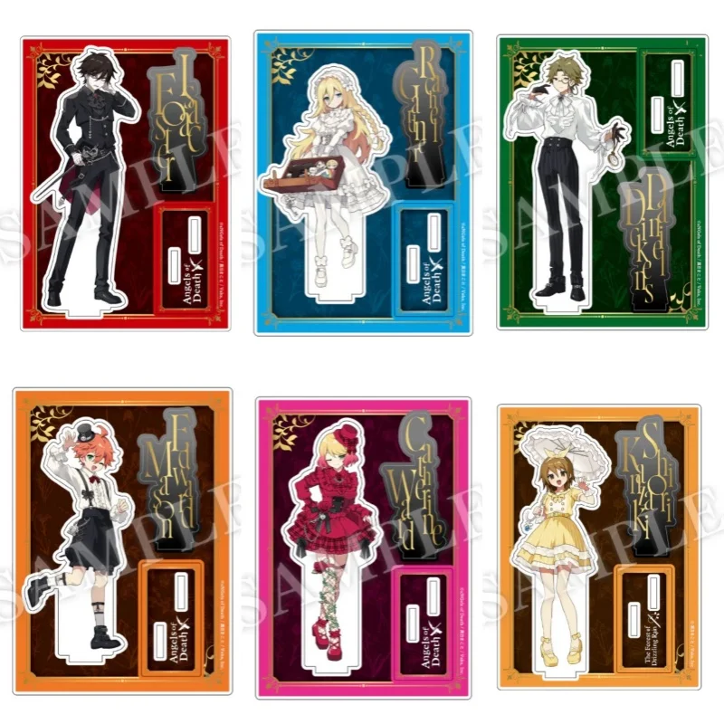 Angels of Death Anime Rachel Isaac Daniel Edward Acrylic Figure Stand Keychain 15CM Desktop Ornament