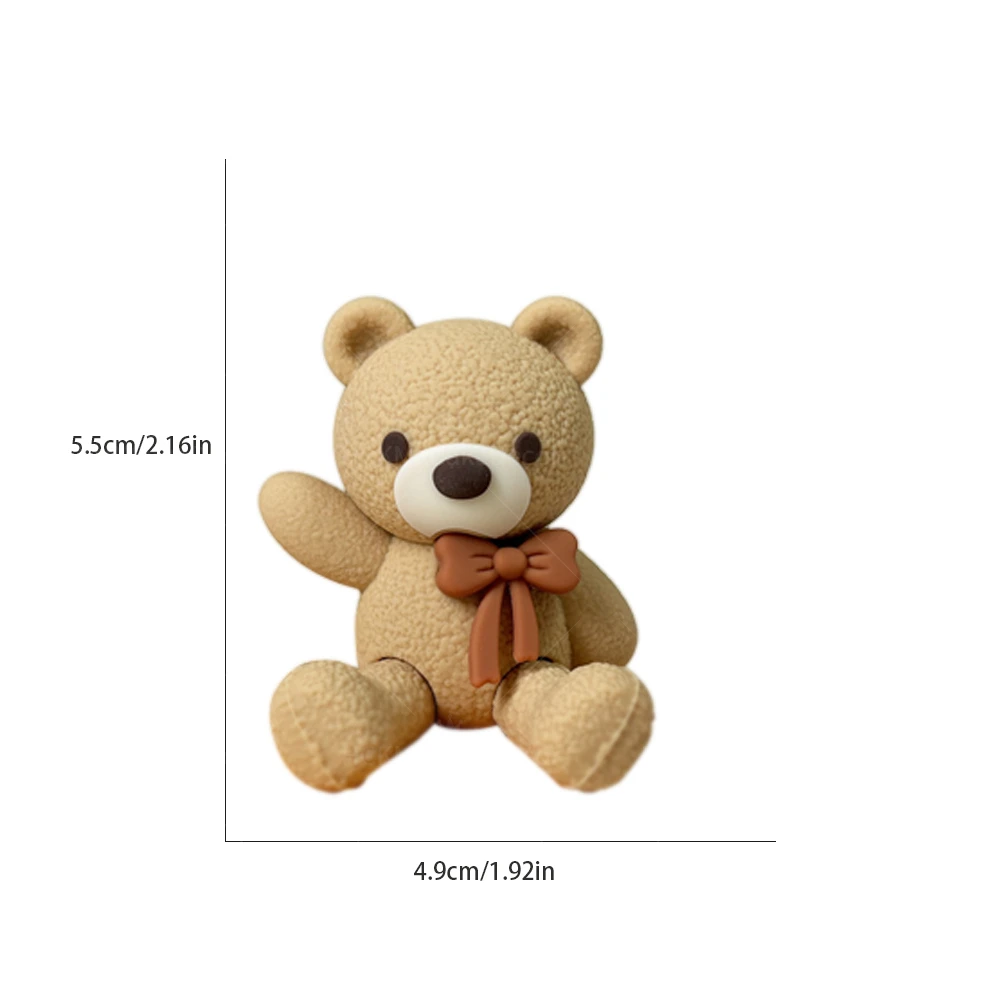 Cute bow tie Bear Cake Topper Bear Cake Decorations for Party Favors Baby Shower Birthday Cake Decorations  Favorite Gift Party
