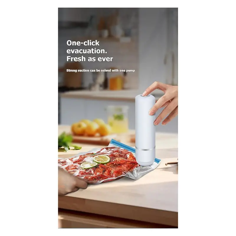 EMECE-Vacuum Sealer Electric Air Pump Vacuum Packing Machine For Food Rechargeable Automatic Sealing Machine