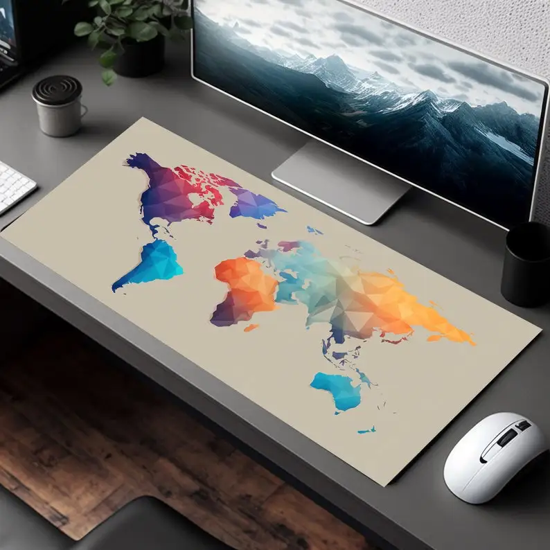 

Colorful Map Desktop Decoration, Beautiful Natural Desktop Decoration, Teacher Gift, Gaming Mouse Pad, Perfect Gift for Friends.