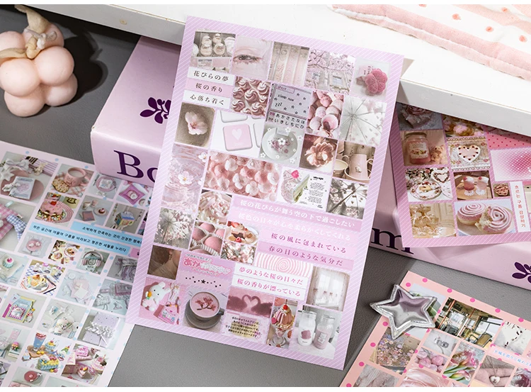 TIANZI 20 Sheets Die Cut Stickers Book Cute Cartoon Decorative Scrapbooking Materials Handmade Diary Japanese Stationery Supplie