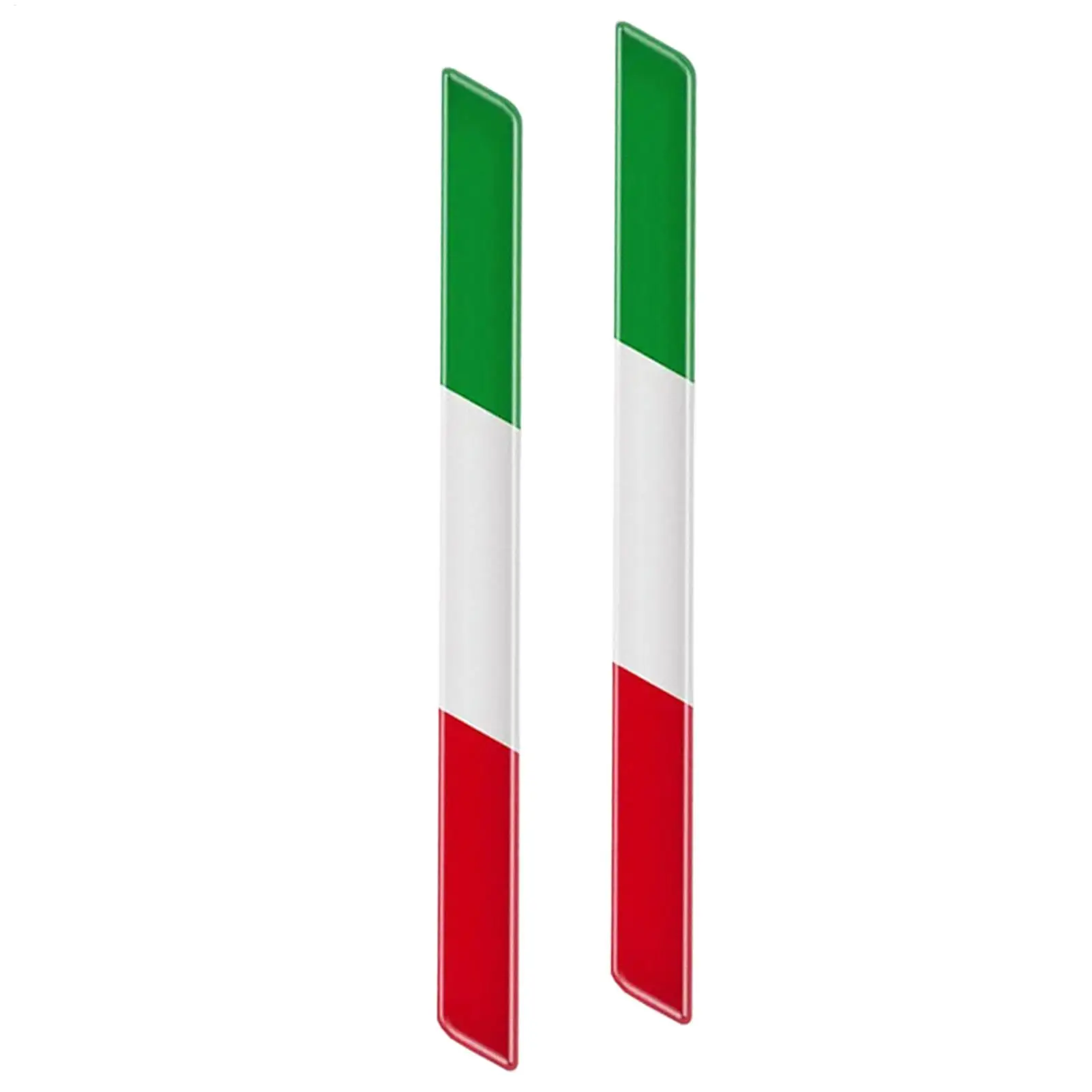2x Italian Tricolor Flag Epoxy Decorative Sticker 3D Motorcycle Stickers three-dimensional relief Strong Stickiness Car Decals