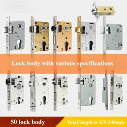 Indoor Door Lock Size 50 Light Spring Heavy Spring Room Door 58 Magnetic Bearing Silent Wooden Door Reverse Lift Lock Body