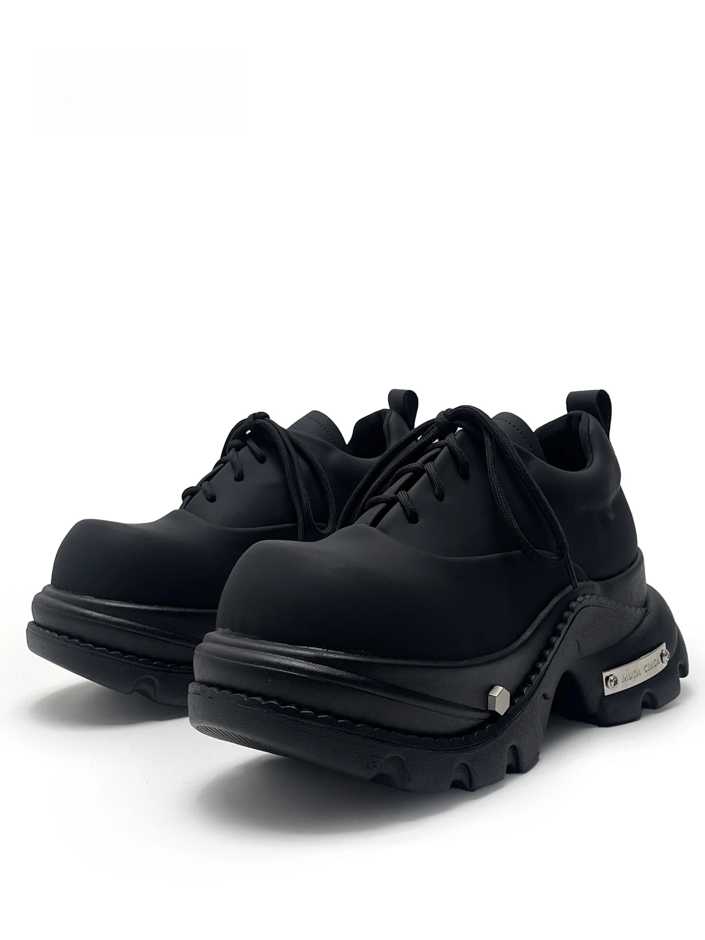 MibVias Punk Style Thick Bottom Platform  Shoes Women's Heightening Y2K Sexy Dark Cute Big Head Shoes Fashionable Casual...