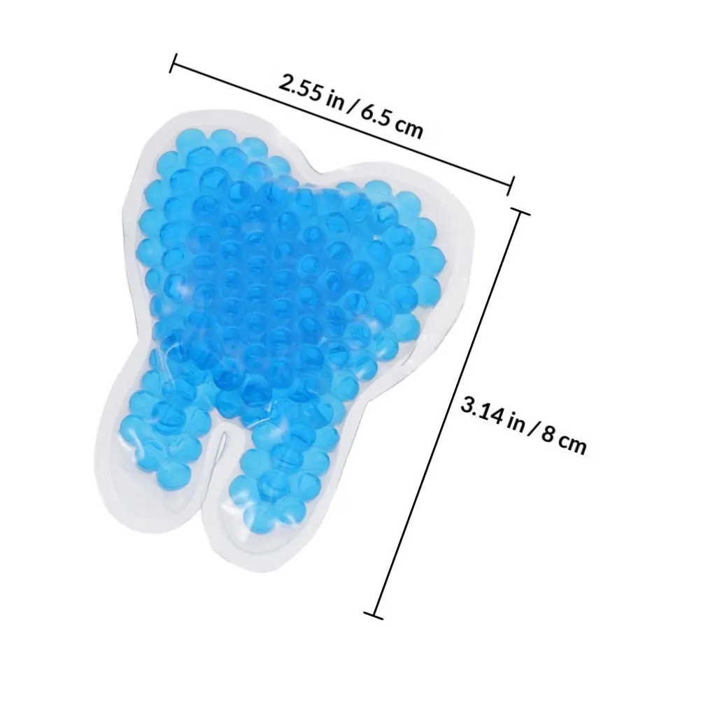 2Pcs Tooth Shaped Ice Pack Hot Cold Compress Reusable Therapy Pack for Wisdom Toothache Teeth Cooling Swelling Pain