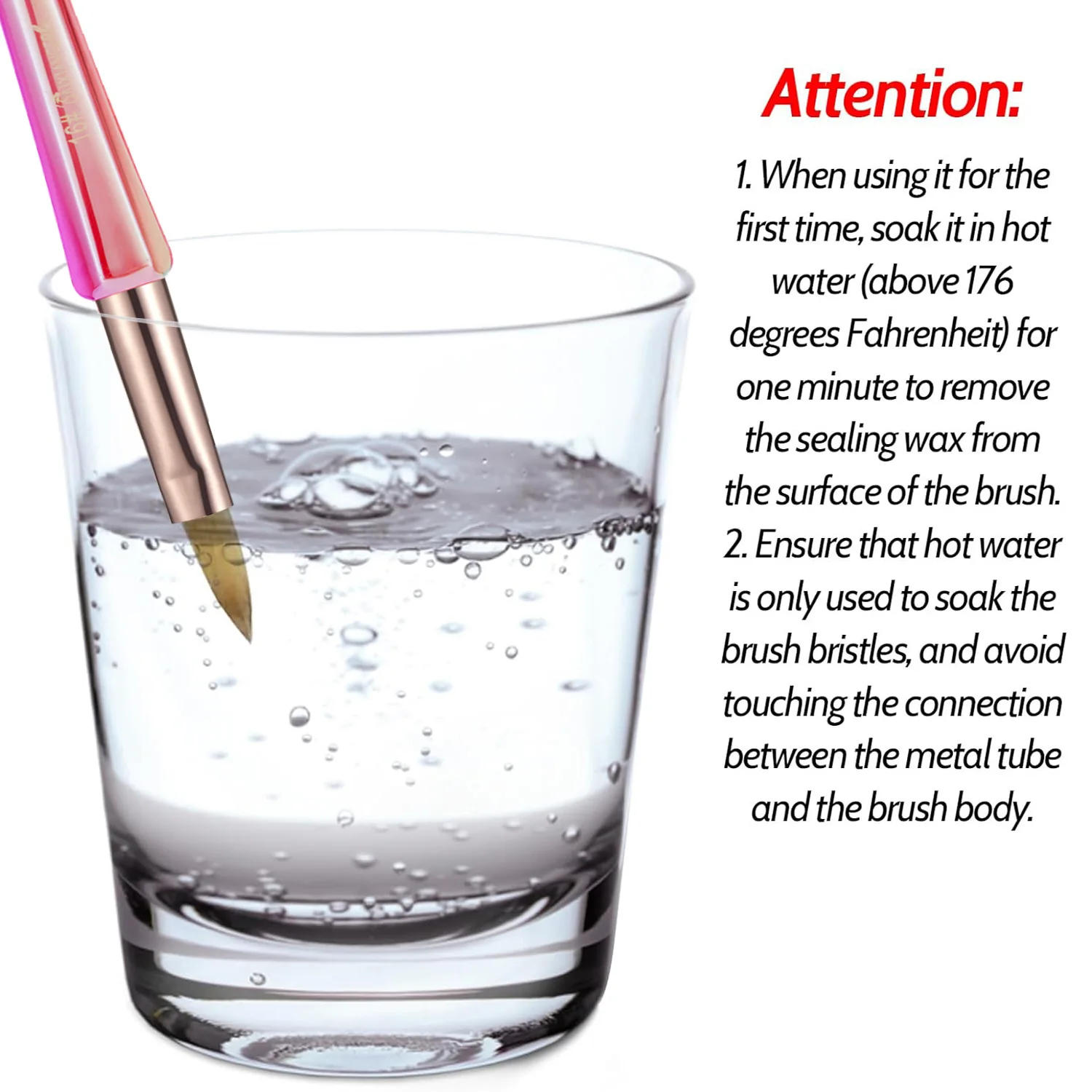 6PCS Nail Art Brushes Set - 6/8/12/14/16 Oval Shaped Acrylic Powder Nail Design Tools for Professional Manicure DIY