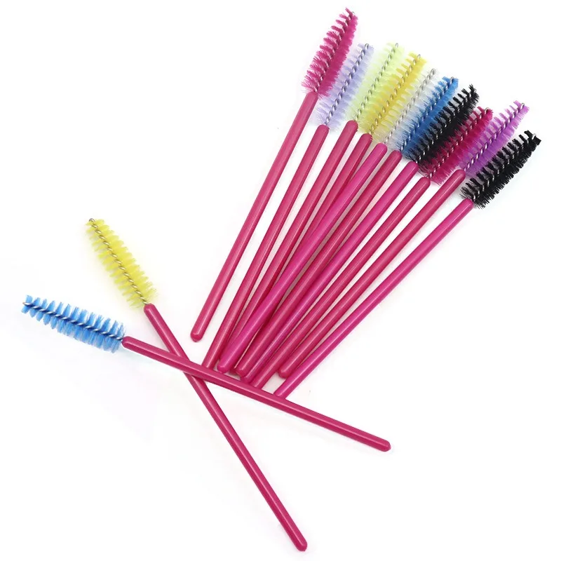 50pcs Disposable Eyelash Brushes Eyelashes Extension Tools Eyebrow Brush Mascara Wands Applicator Spoolers Makeup Tools