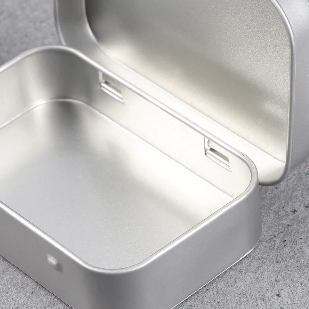 

3Pcs Portable Iron Rectangular Containers Smooth Edges Travel Camping Daily Use Storage Solutions Iron Empty Storage Box