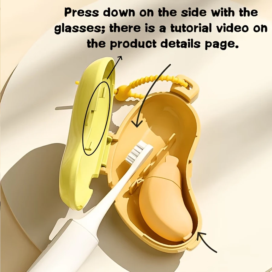Banana-Shaped Toothbrush Cover with Toothpaste Storage Box—Compact and Convenient—Essential Travel Toothbrush Cover