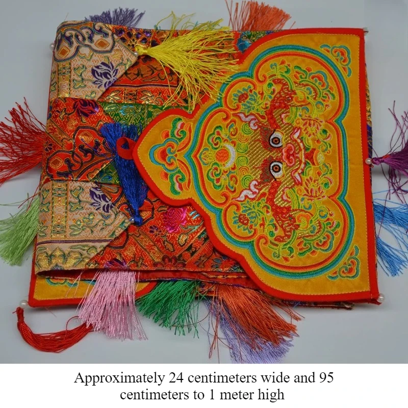 Tibetan Style Good Luck Cloud Five Colors Buddhist Prayer Flags Buddhist Hall Household Wall Surface Column Decorative Pendant