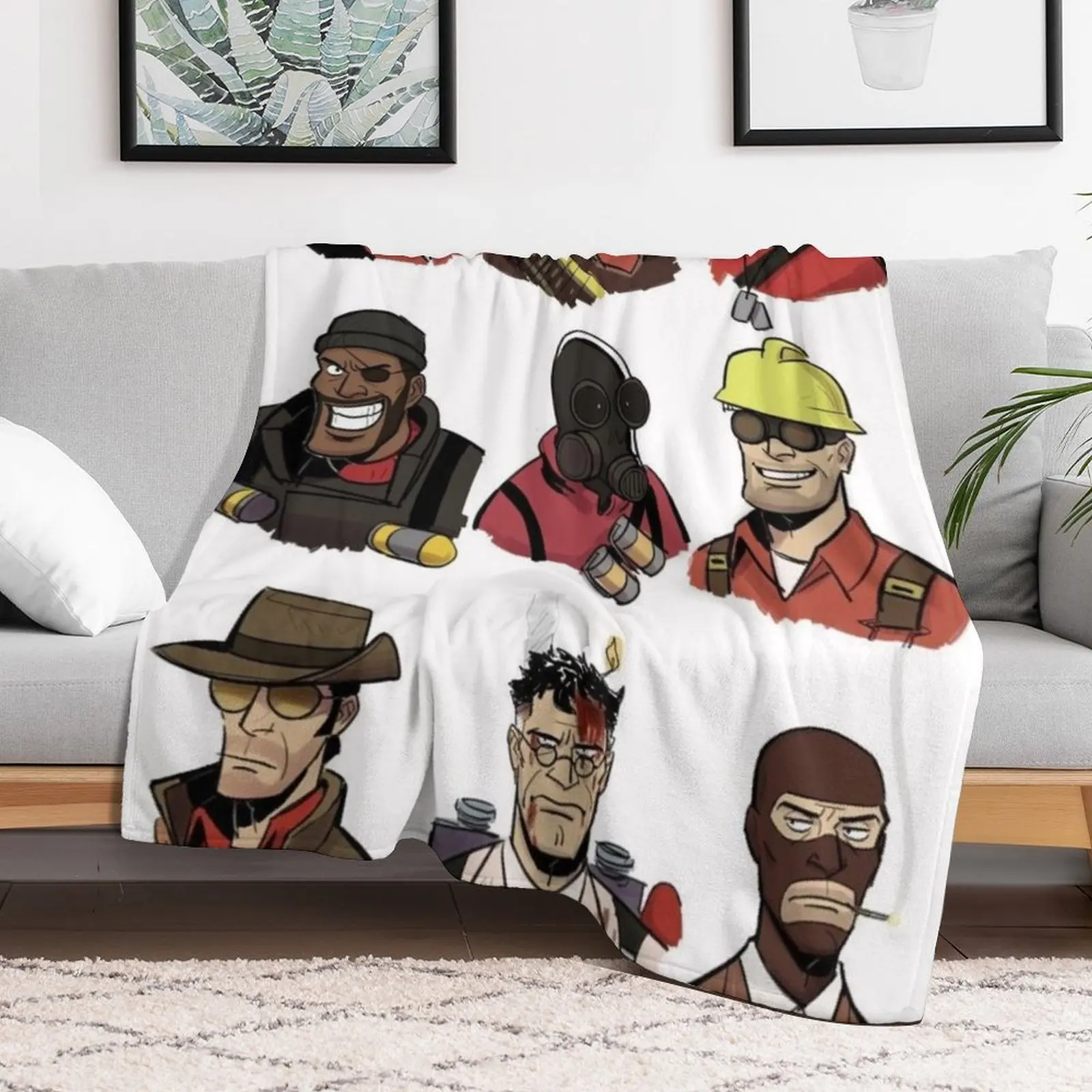 Team Fortress 2 All Units Throw Blanket