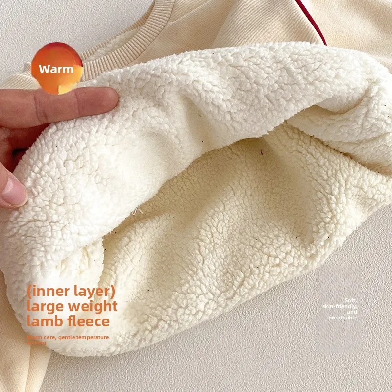 الأطفال جيد السمسم الفول السوداني هوديي 2025 شتاء جديد الأولاد ثلاثية الأبعاد الكرتون السنة الجديدة تحية الملابس الطفل الصوف