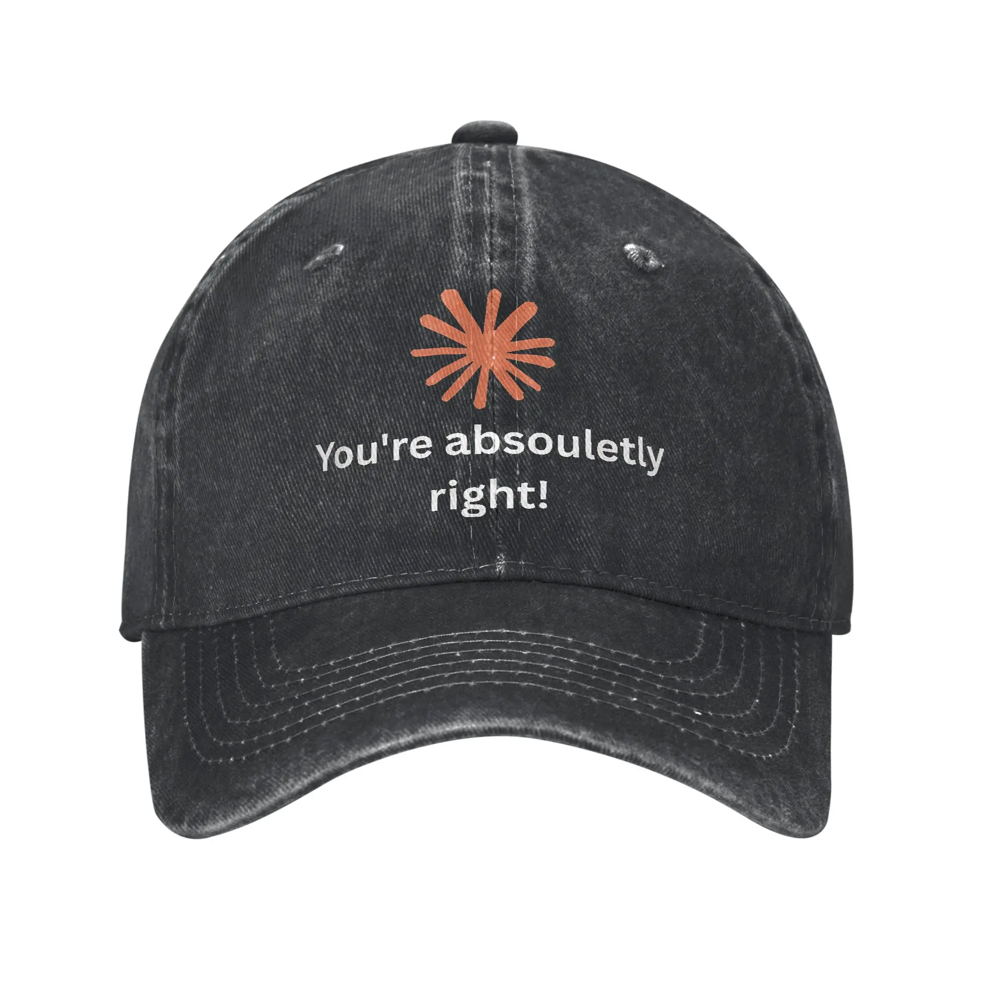Claude Code You're Absolutely Right  Trucker Hats Outfits For Men Women Baseball Cap  Vintage Headwear Cap Adjustable