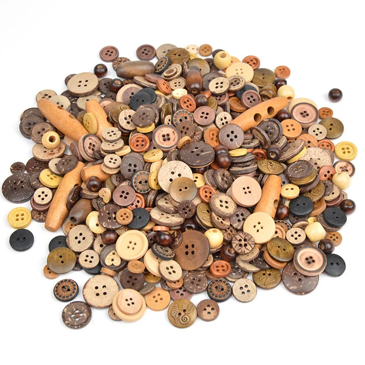 50pcs natural coconut shell buttons vintage Crafts Sewing Scrapbooking  For DIY shoes 、mobile phone、Clothes Handmade buttons