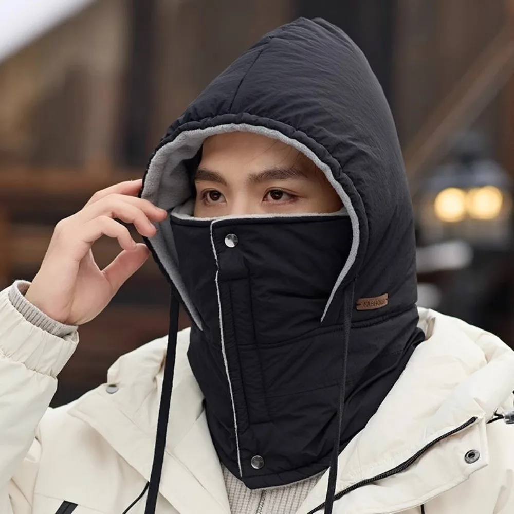 New Warm Scarf Mask Integrated Hat Coldproof Windproof Helmet Cap Waterproof 3-in-1 Balaclava Autumn And Winter