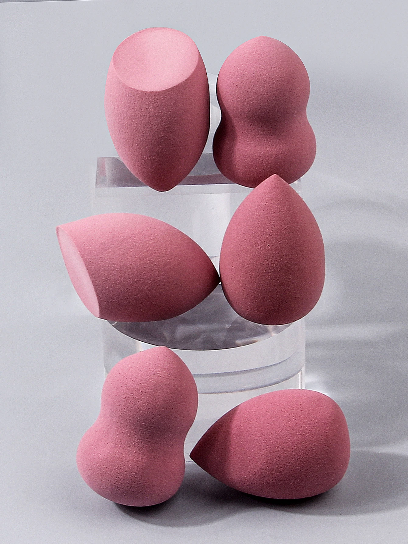 Ensemble d'œufs éponge de maquillage professionnel multicolore 6 pièces, haute résilience, application de maquillage fine, outil de maquillage pour le visage lisse