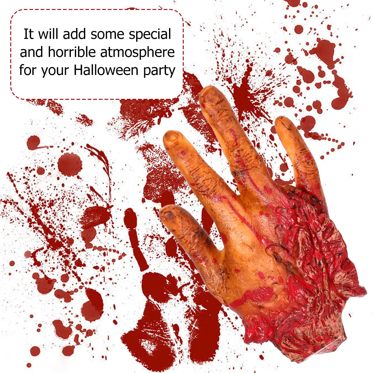

1Pcs Bloody Broken Body Parts Prop Scary Fake Severed Hand Halloween Organ Decoration Real Size Horror Effect Fake Severed Hand
