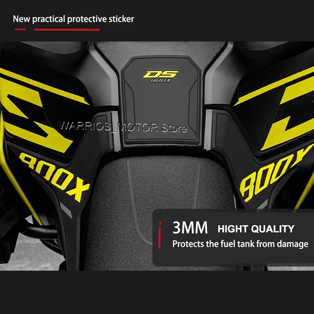 DS800X for VOGE DS800X 2026 Motorcycle Accessories Rubber Tank Pad Stickers Kits Fuel Tank Side Pad Gas Cap Stickers Protection