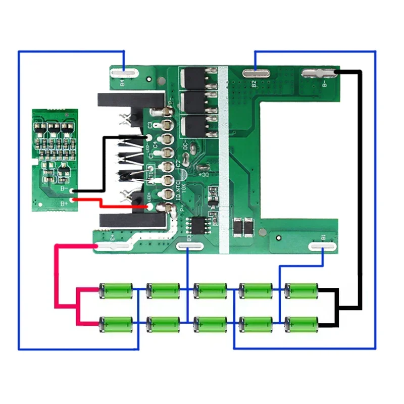 DCB200 DC Input Li-ion Battery Plastic Case Charging Protection Circuit Board Box Housing For DeWalt 18V 20V Lithium Ion Battery