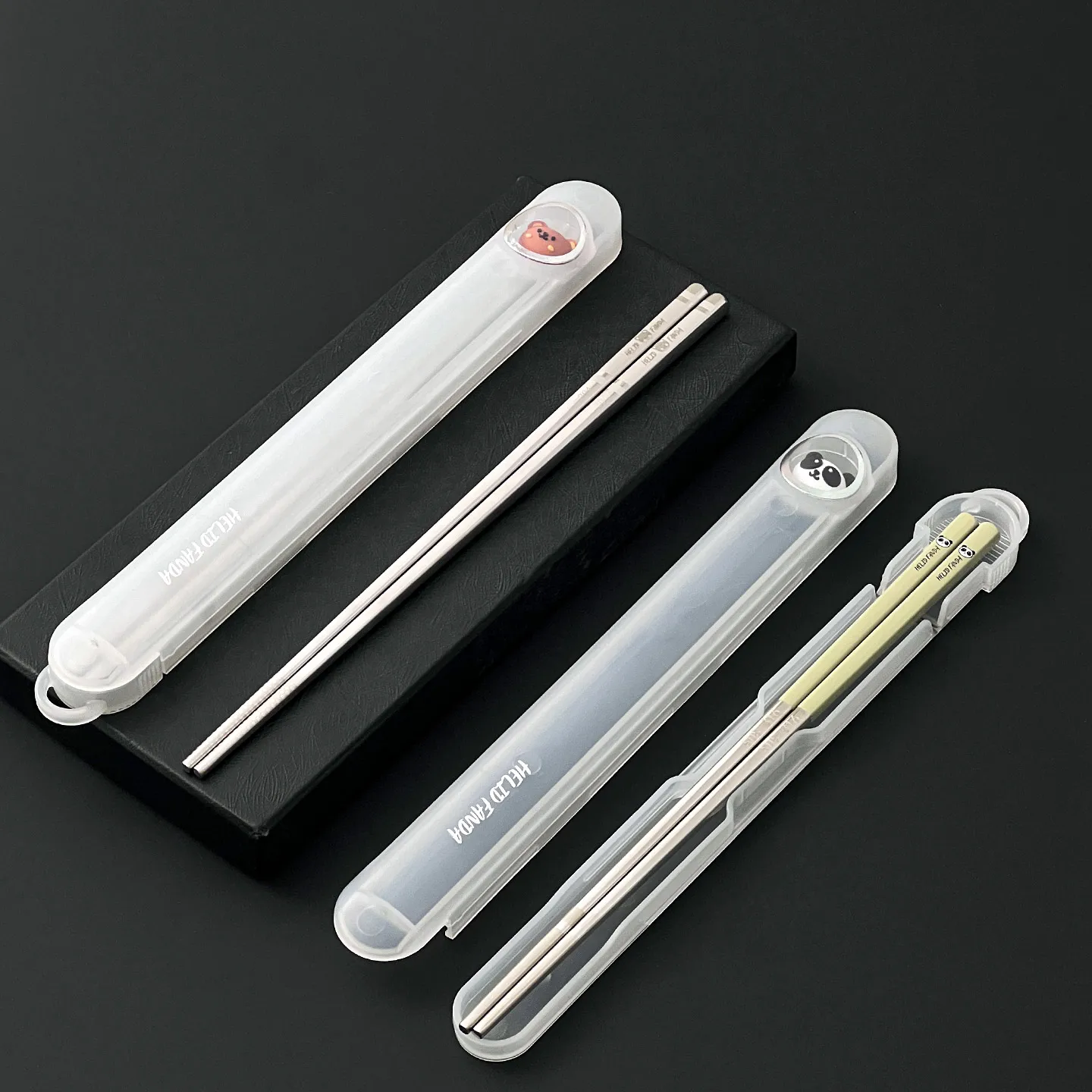 1 Pair Portable Chopsticks 316 Stainless Steel Chinese Chops