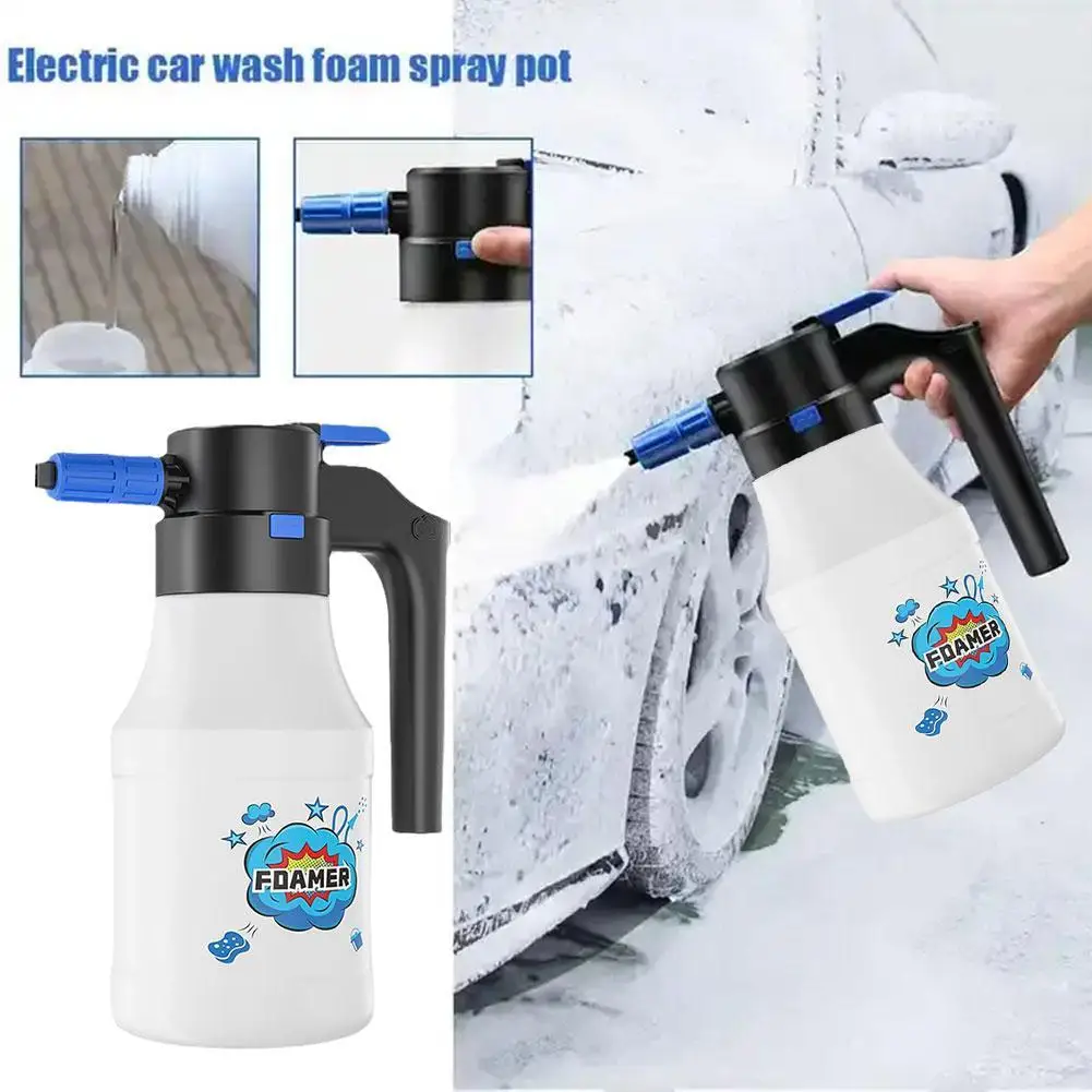 Car Wash Foamer High Pressure 1.5L Foam Sprayer Electric Detailing Sprayer Foam Lance Machine For Car Washing Gardening Supplies