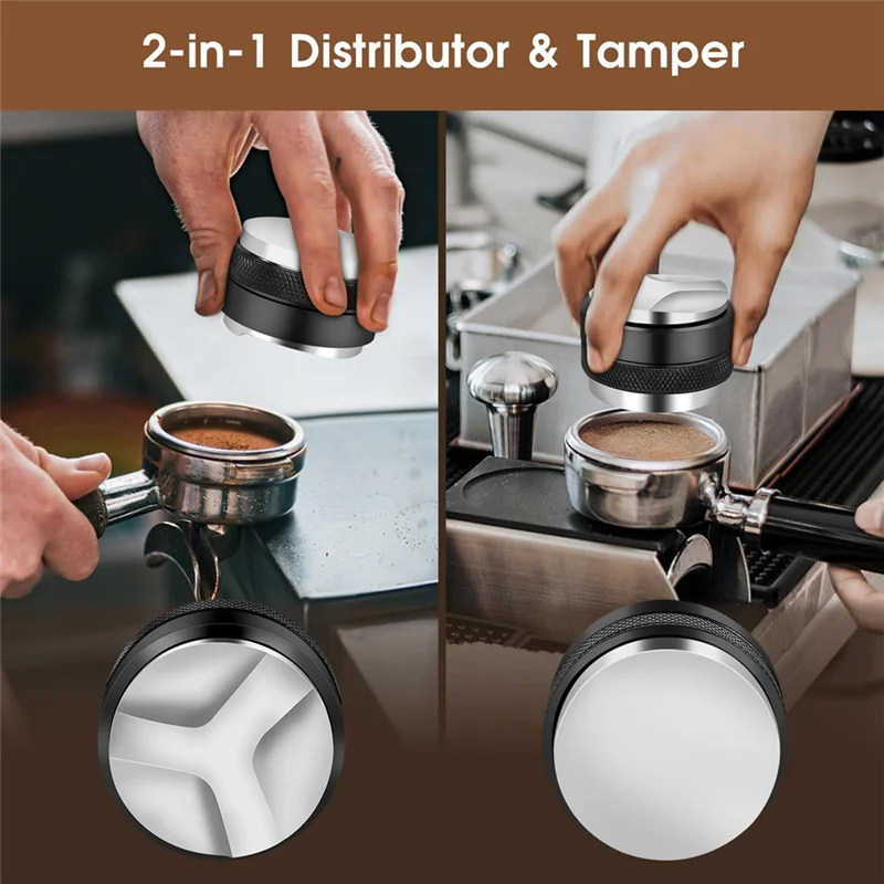 B58B-51Mm Espresso Accessories Kit, Coffee Distributor And Tamper Leveler, WDT Tool And Dosing Funnel Set
