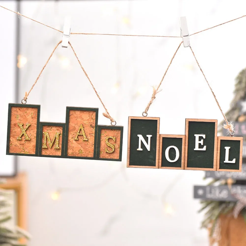 Sophisticated Wooden Christmas Letter Hanging Ornament to Bring a Touch of Elegance to Your Winter Celebrations at Home