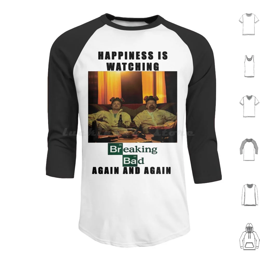 Happiness Is Watching Again And Again Hoodies Long Sleeve Better Call Saul Saul Goodman Walter White Jesse Pinkman