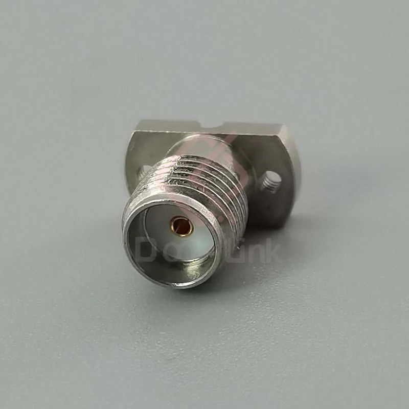 Millimeter wave RF connector SMA female connector two hole flange PCB board solder free DC-18G SMA-KFD