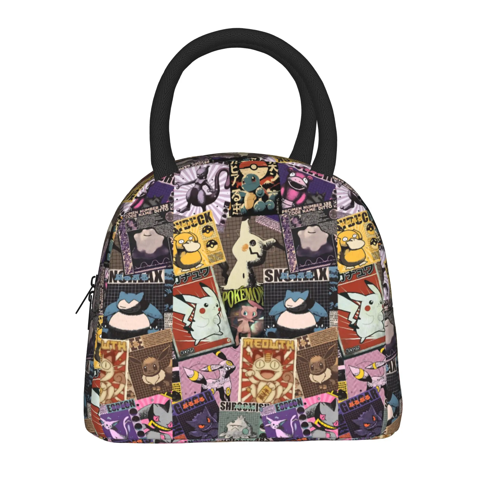 Pokemon Halloween Gengar Handbag Insulated Lunch Bag Ice Pack Rice Bag  bolsa Student Bento Lunch Handbag Insulation