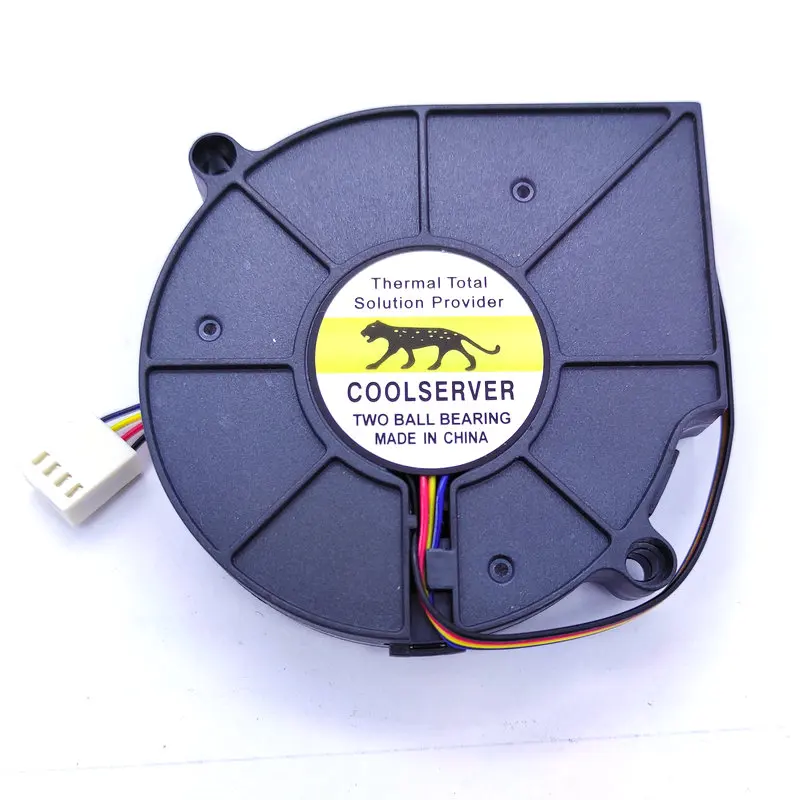 

New 75mm Computer CPU Blower BB7515BU For COOLSERVER DC12V 0.80A 4Lines Server Cooling Fan FD7015H12D