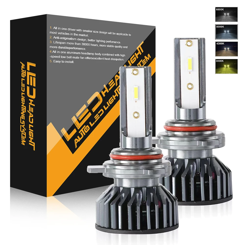 H4 H7 Fendinebbia Led 26000LM CSP 1860 Chip H1 H3 H11 HB3 HB4 9005 9012 6000K 4000K 8000K Auto Fari