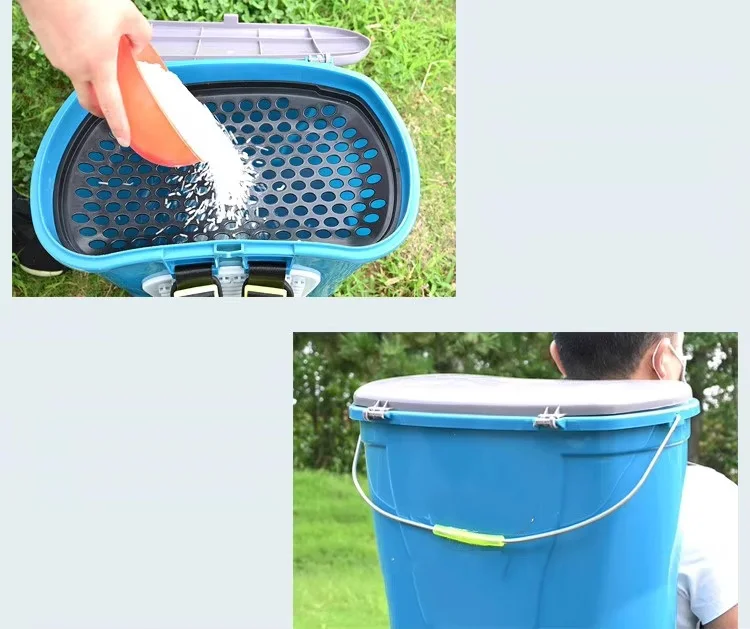 2025 맞춤형 25L 농업용 잔디밭 농장용 전동 플라스틱 배낭 비료 살포기