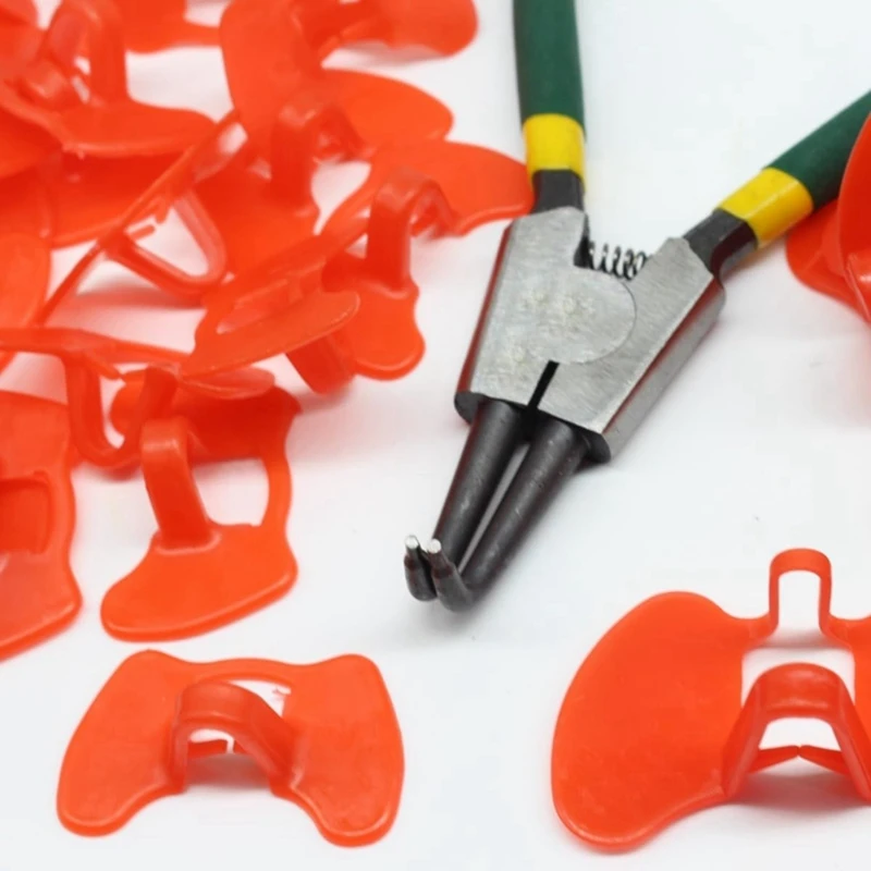 A25F-Pinless Peepers For Chickens, 61 Pcs Anti-Pecking Goggles With Pliers, Chicken Blinders And Plier Tool