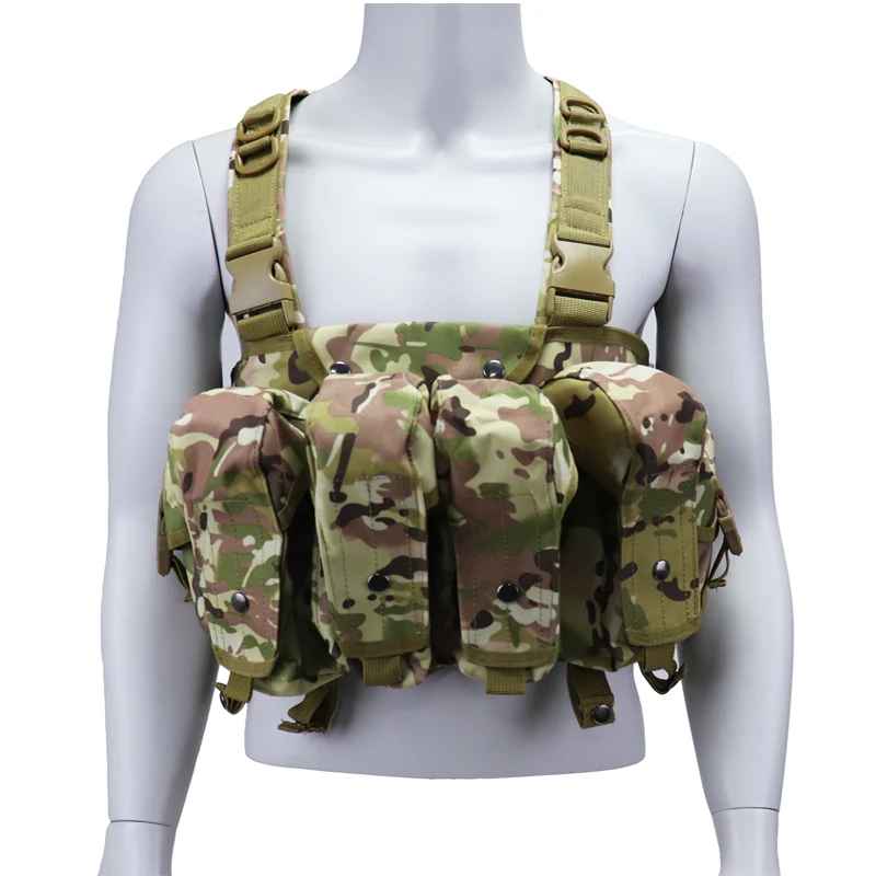 AK Tactical Vest Chest Rig Adjustable Hunting Vest Men Outdoor Airsoft Paintball Training Vest Body Armor