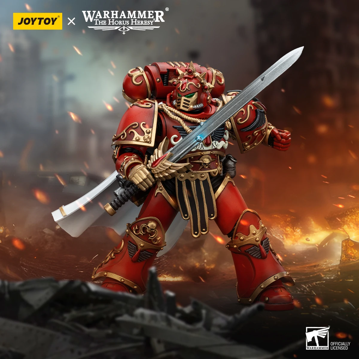 JOYTOY Warhammer 40k 1/18 Action Figures Anime 14.2cm Blood Angels Legion Praetor in Tartaros Terminator Armour