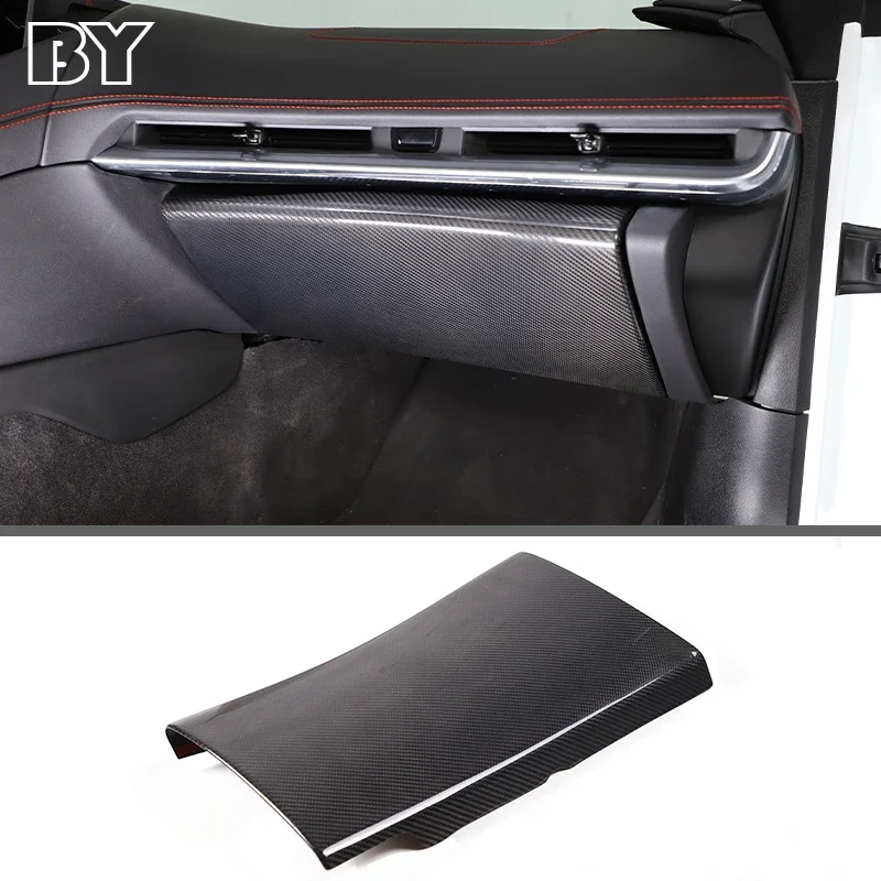 

For Chevrolet Corvette C8 Stingray Z51 Z06 2020-2023 Real Carbon Fiber Glove Box Panel Sticker Car Accessories