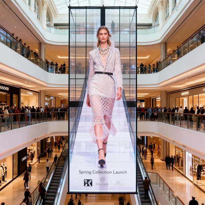 

P3.9 P2.6 P2.8 LED Ice Mesh Screen Outdoor Indoor LED Transparent Screen Display For Shopping Mall Window Advertising Media Wall