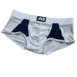Real shot men's boxer panties, fashionable men's width, simple panties, skin-friendly ice silk