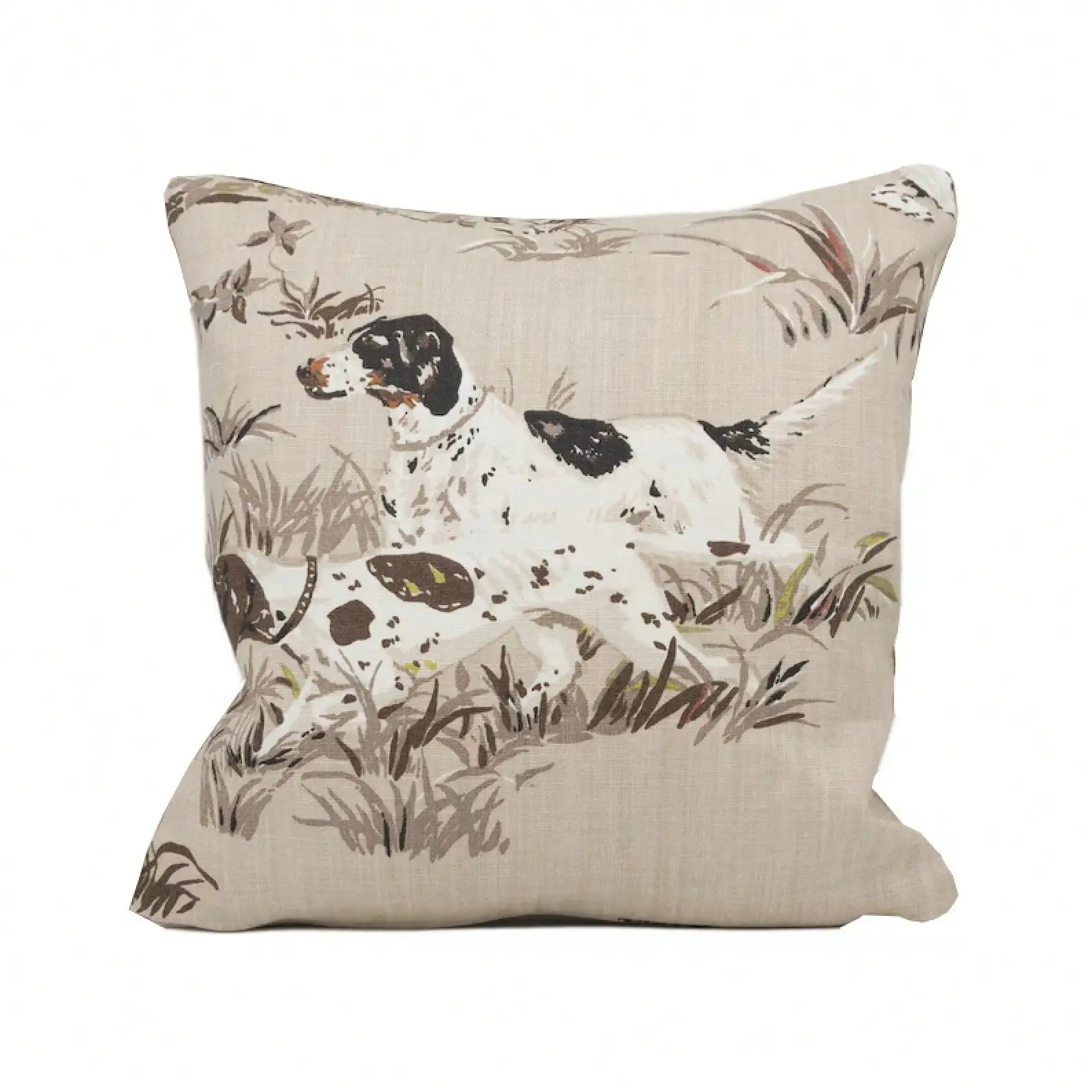 Decorative Pillow Cover Classic Hunting Dog Scene Designer Cushion Cover - Luxury Throw Pillow Cover - Home Decor - Scatter Sofa